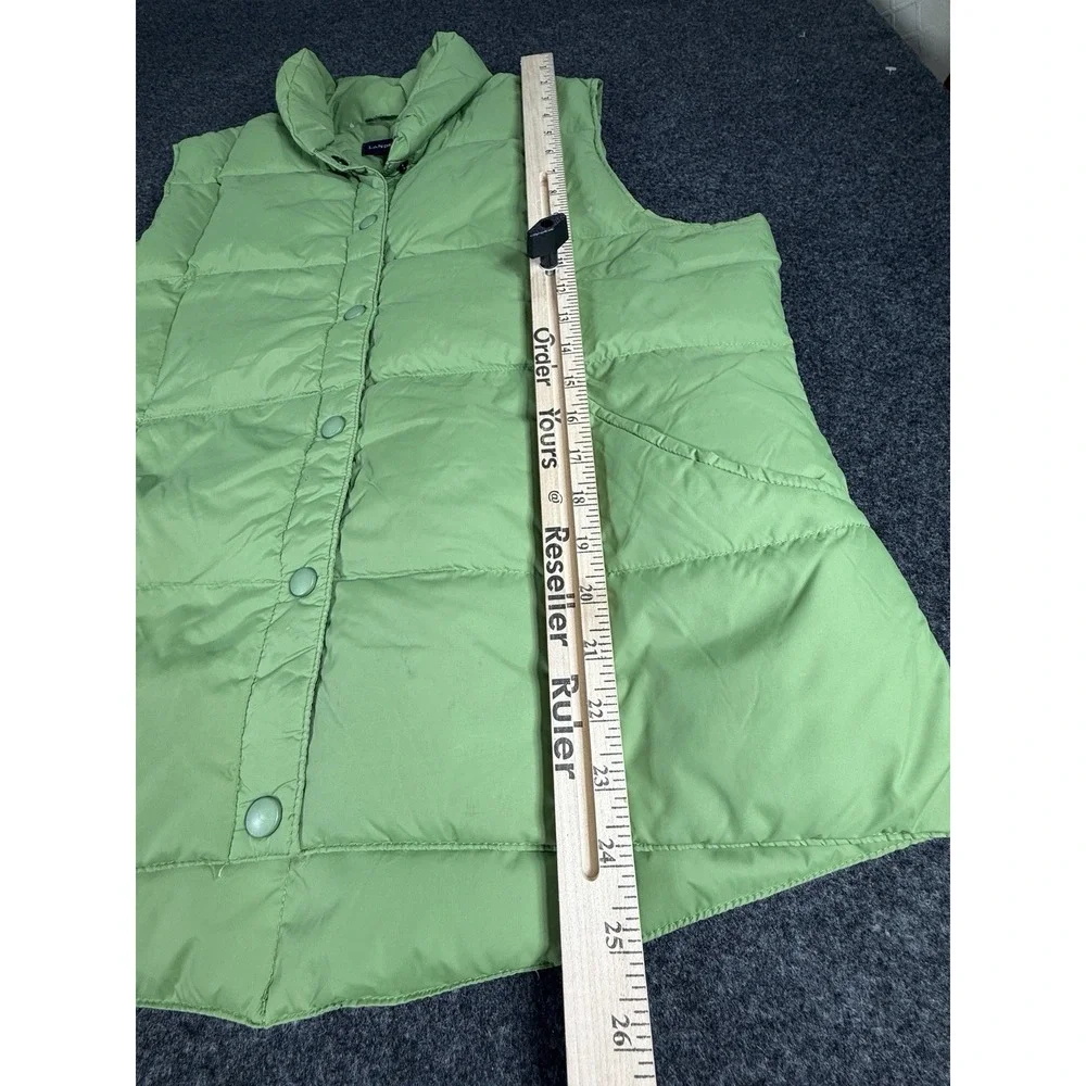 Lands End Puffer Vest Green Goose Down Kids Size L 14-16‎ Vibrant Outdoor